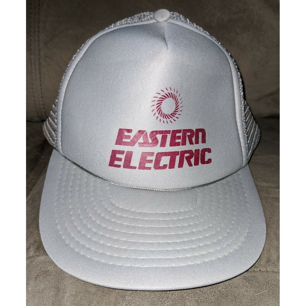 Eastern Electric Company Electrician foam Trucker Style snapback Hat Cap Vintage